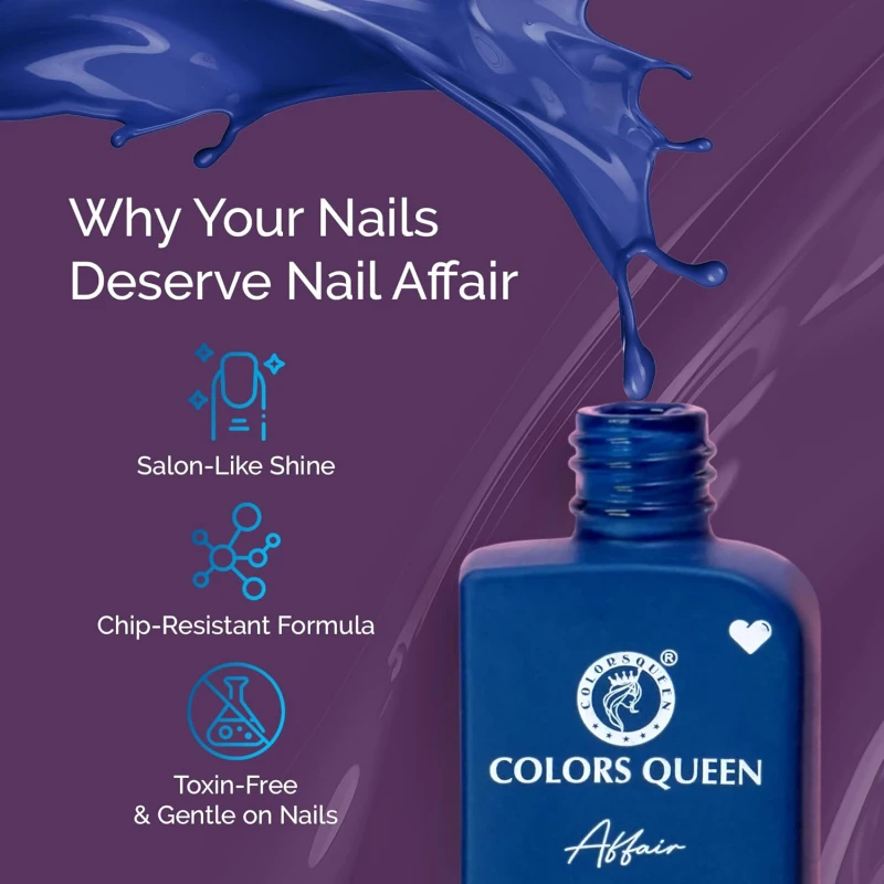 Colors Queen Affair Nail Polish - 59 - Legacy Latte, 13ml | Rich Pigmentation, Quick Drying, Long Lasting Nail Paint | Chip Resistant, No Harmful Chemicals, Semi Matte Nail Polish for Women thumbnail 4